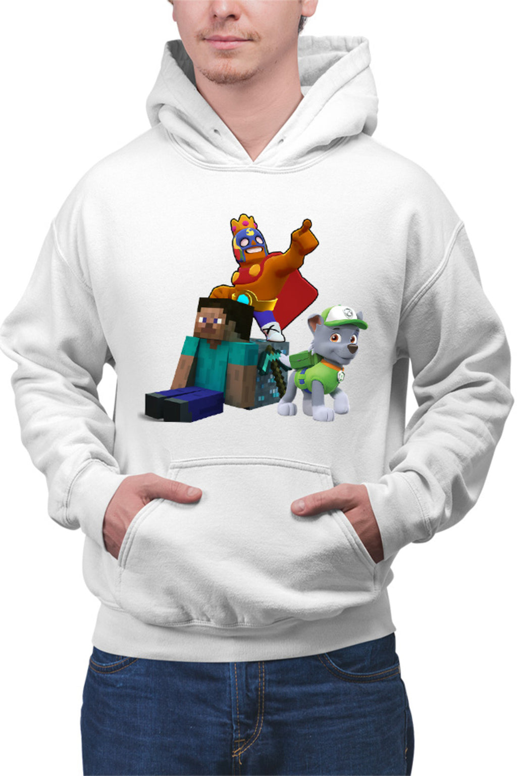 Hanorac barbati Brawl Stars Player Minecraft Diamond Cube Paw Patrol Rocky