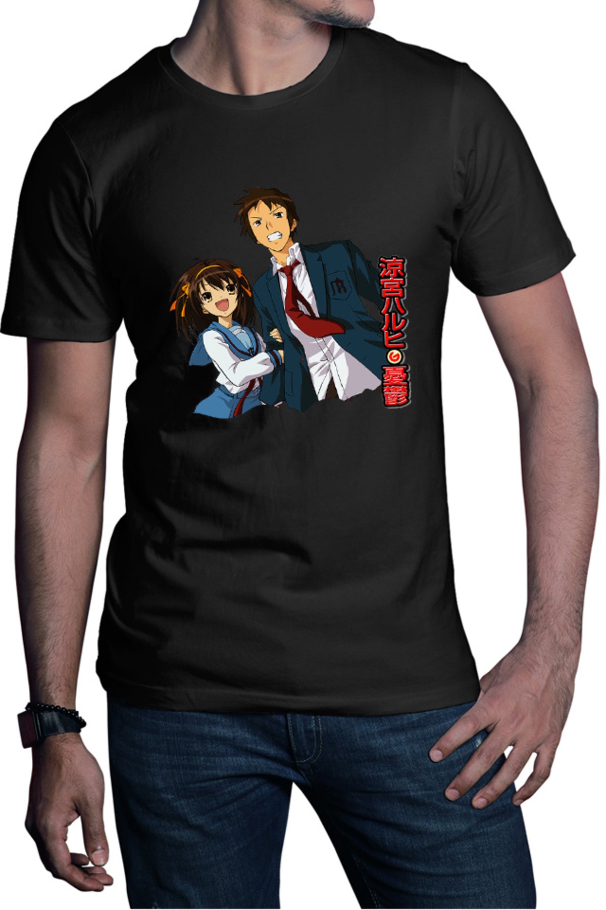 Tricou barbati Haruhi Suzumiya Itsuki Random Paranormal Ghost SOS