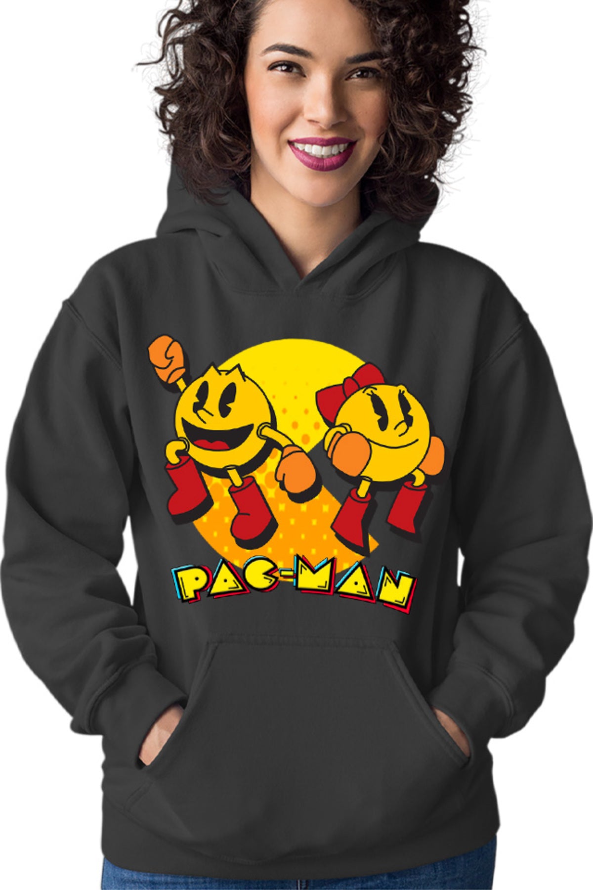Hanorac dama Pac Man Woman Logo Eat Game