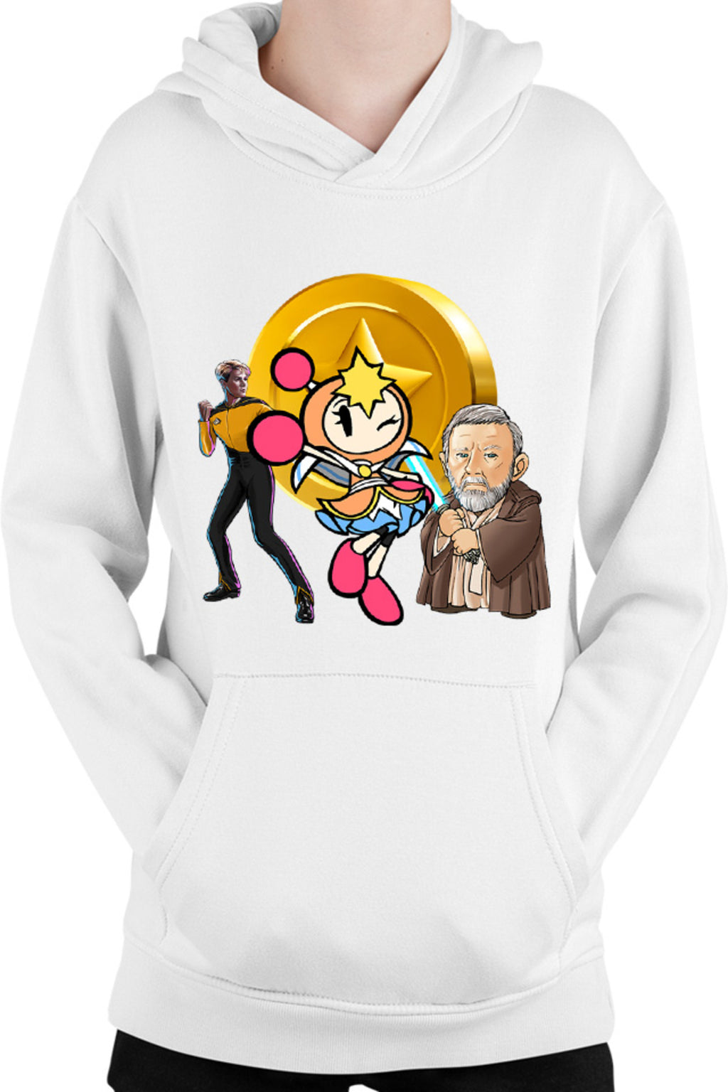 Hanorac copii Bomberman Obi Kenobi Star Trek Gold