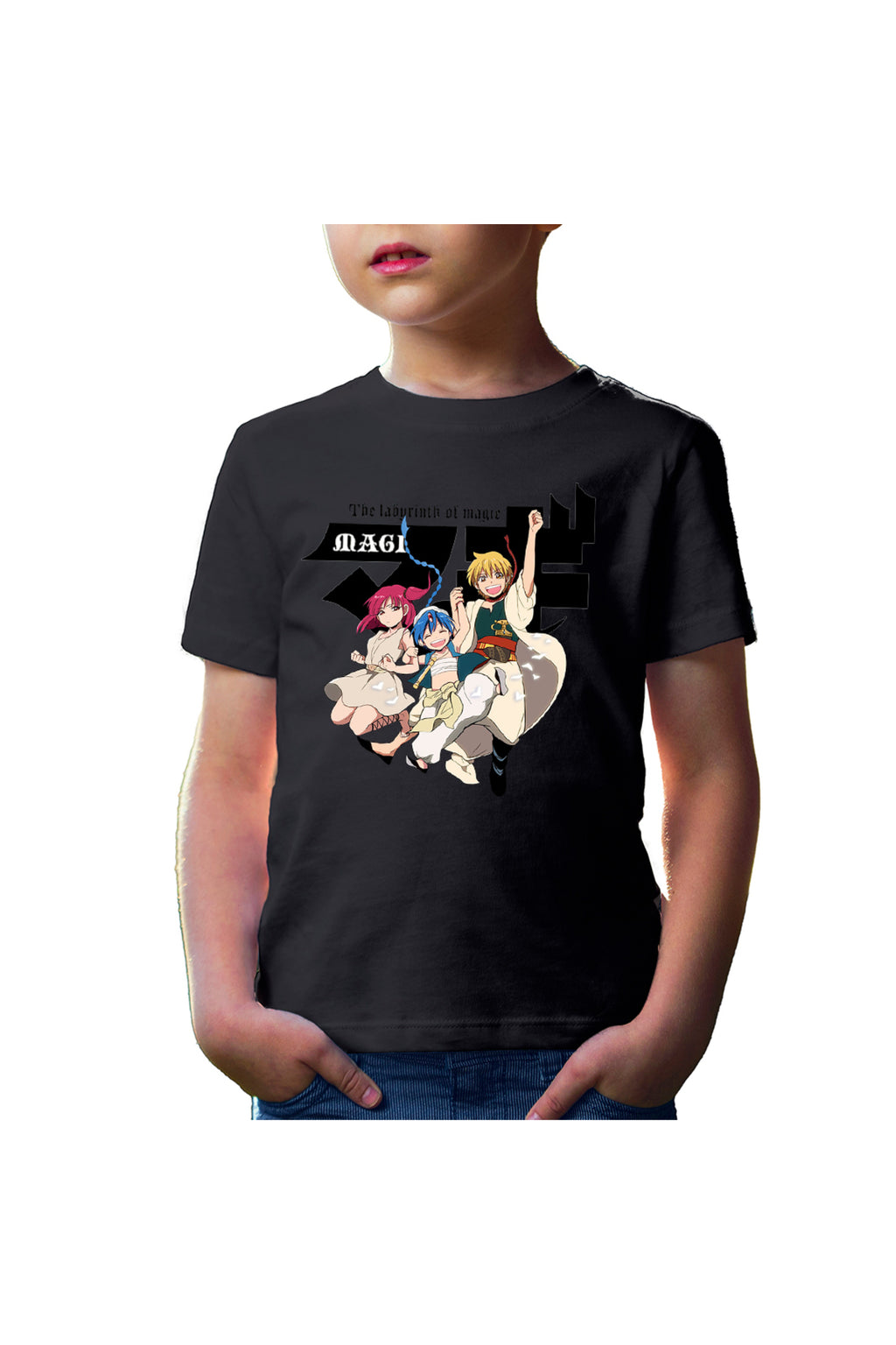 Tricou copii Magi The Labyrinth of Magic Djin Group Jump