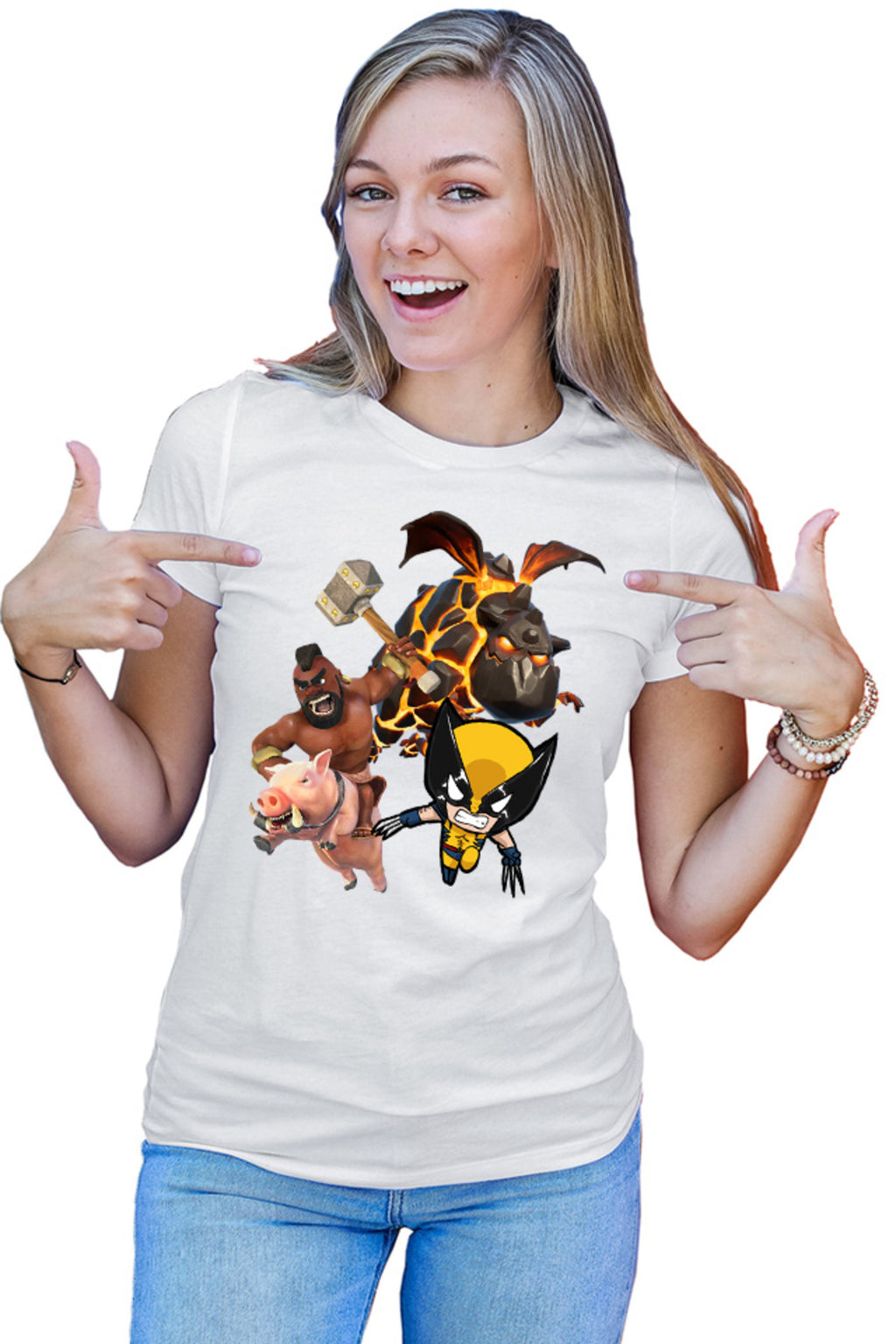 Tricou dama Clash Royale Clash of Clans Volcano Dragon Rare Pig Fly