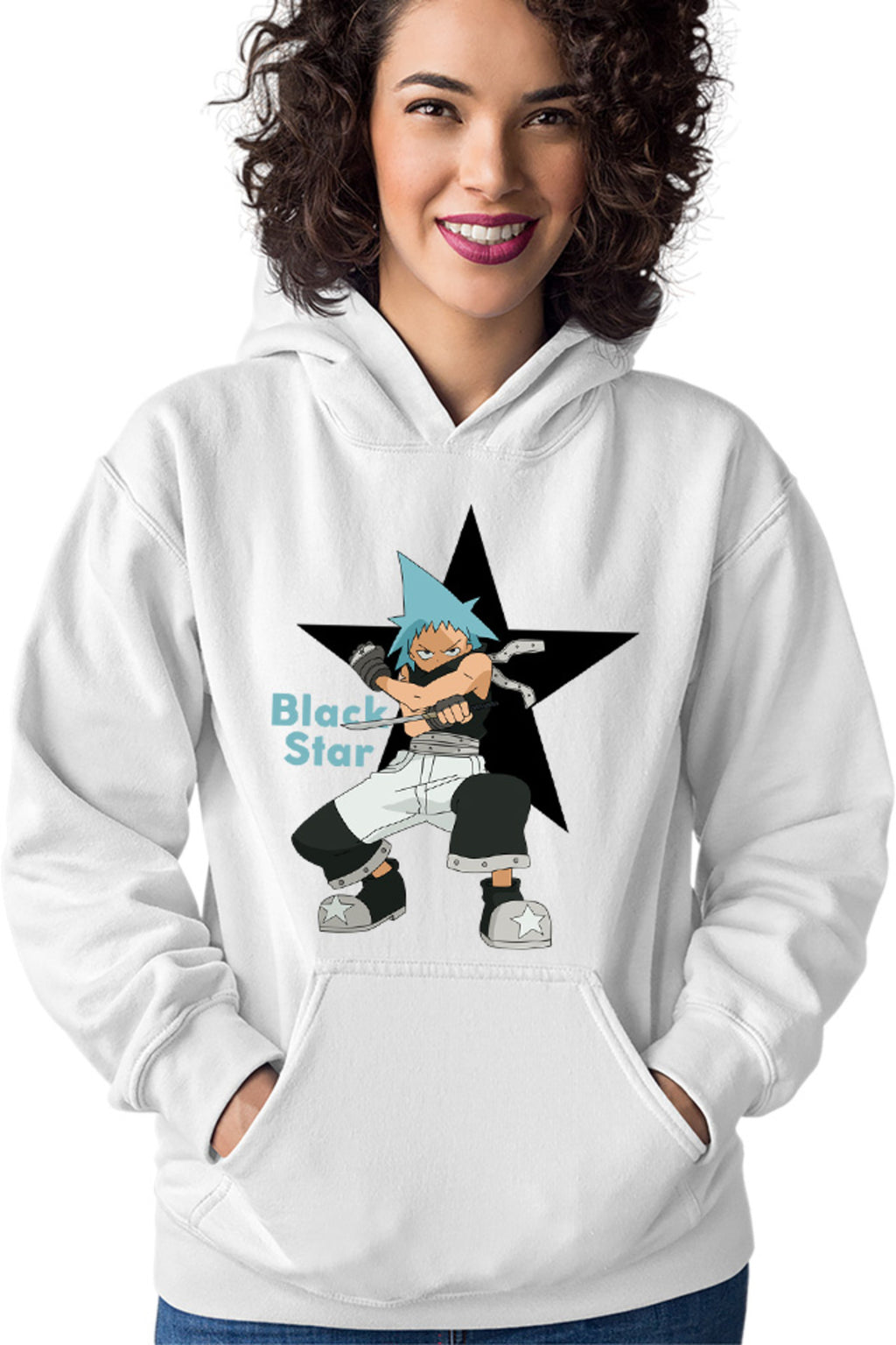 Hanorac dama Soul Eater Black Star Otaku Fight Pose Spirit Trap