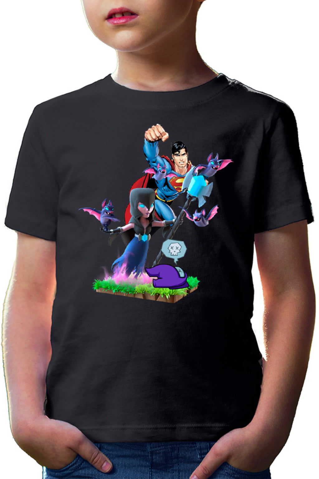 Tricou copii Clash of Clans Superman Among Us Crash Bats Fly Magic