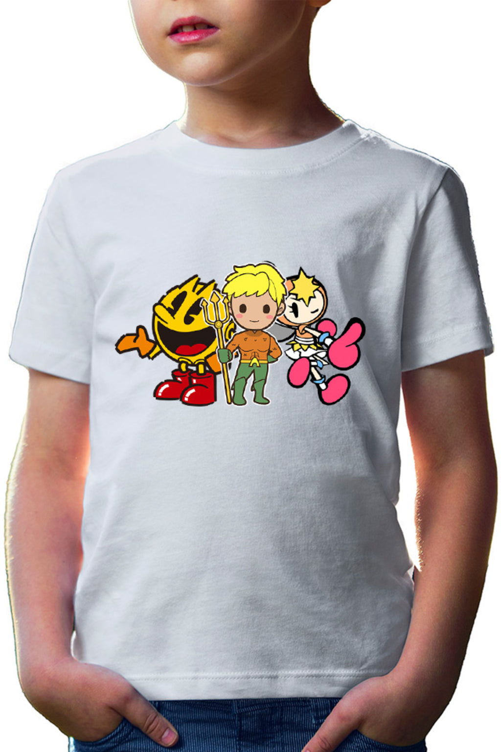 Tricou copii Aquaman Pac Man Bubble Bomberman Lady Action