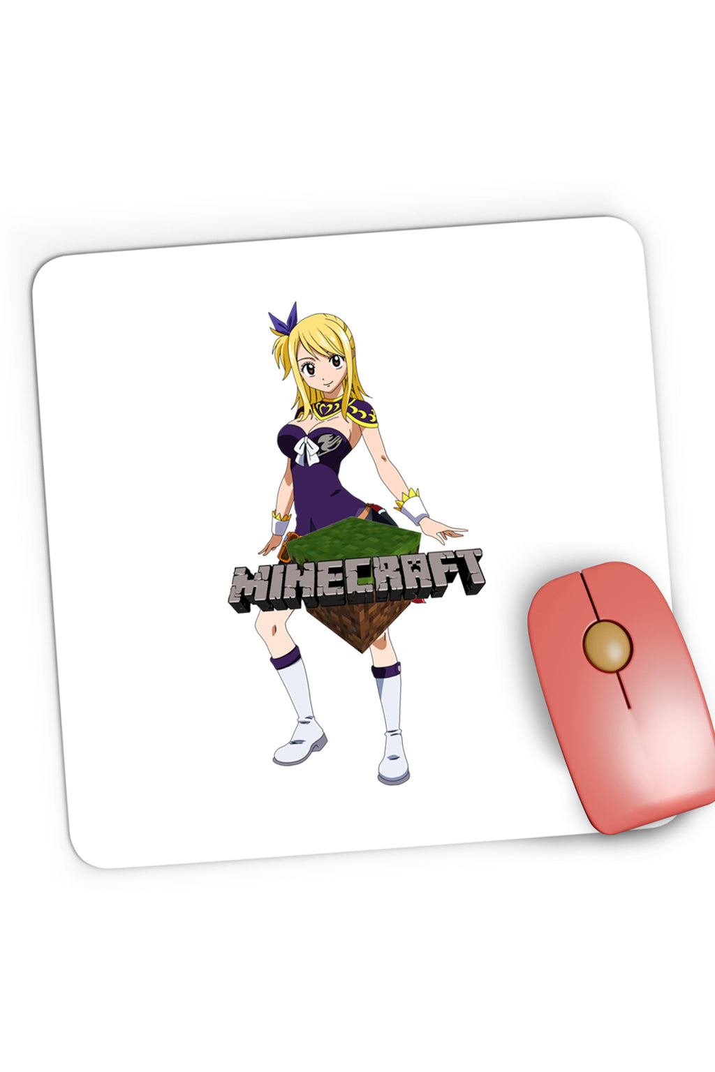 Mousepad Gaming Fairy Tail Lucy Minecraft Fan Anime Manga, 21x19 cm