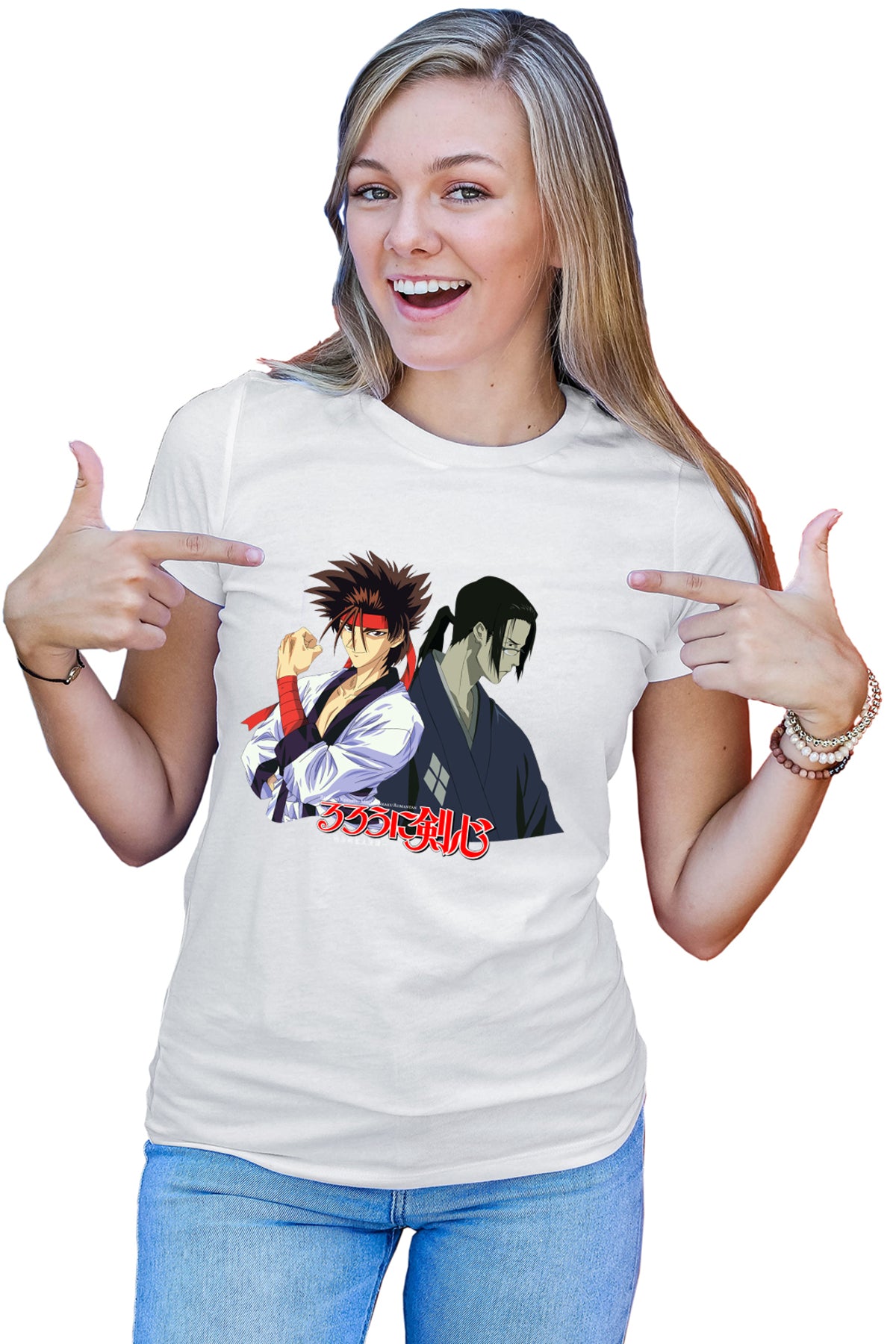 Tricou dama Rurouni Kenshin Sanosuke Jin Duo Anime