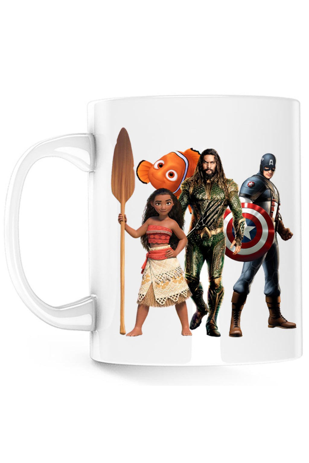 Cana Aquaman Moana Destiny Captain America Nemo Fish Cut, alba, 330 ml