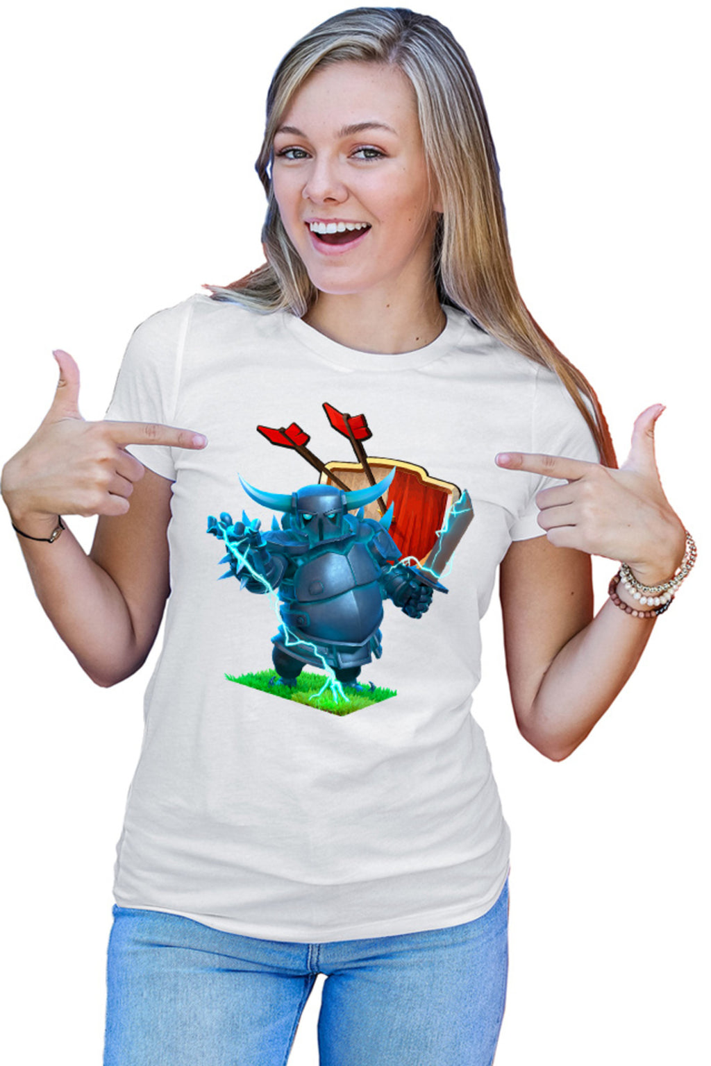 Tricou dama Clash of Clans Thunder Hero Mobile Strategy