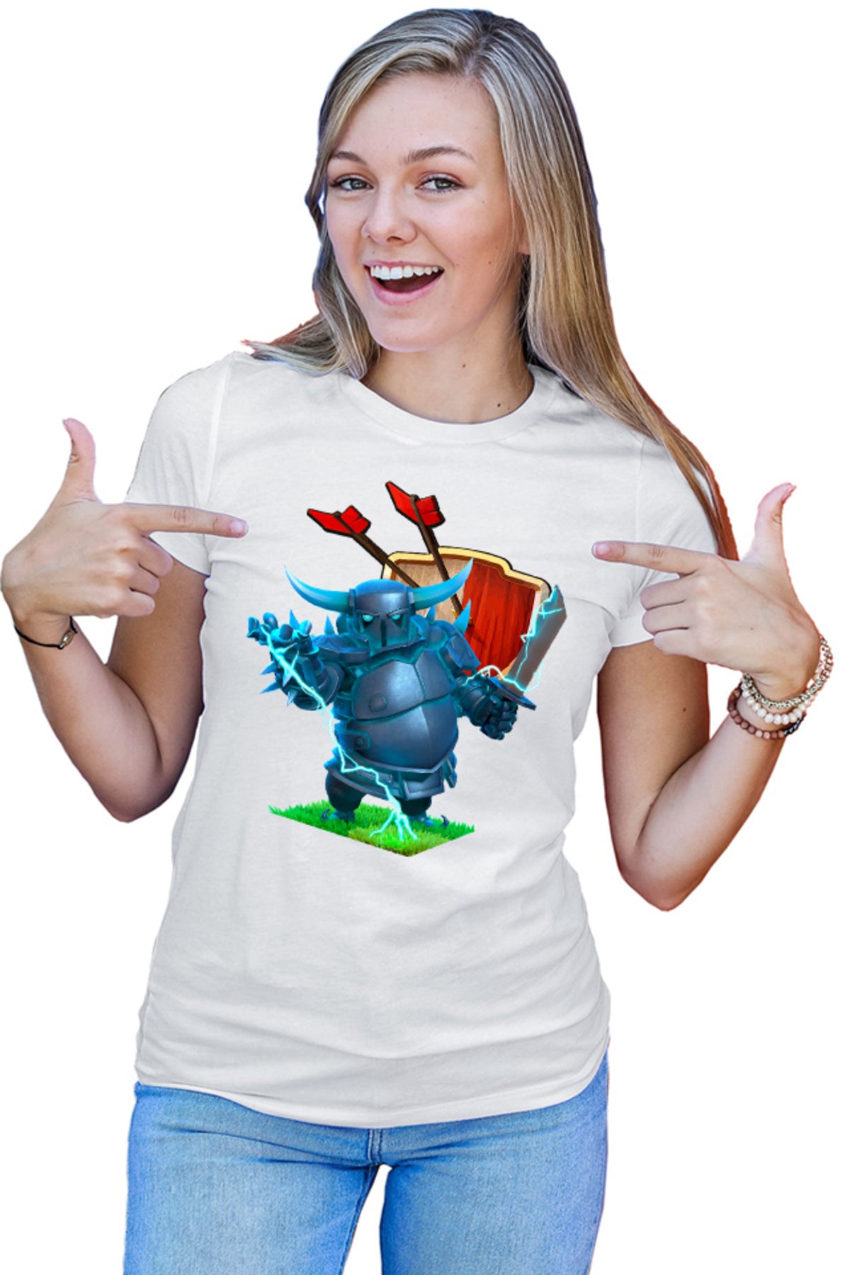 Tricou dama Clash of Clans Thunder Hero Mobile Strategy