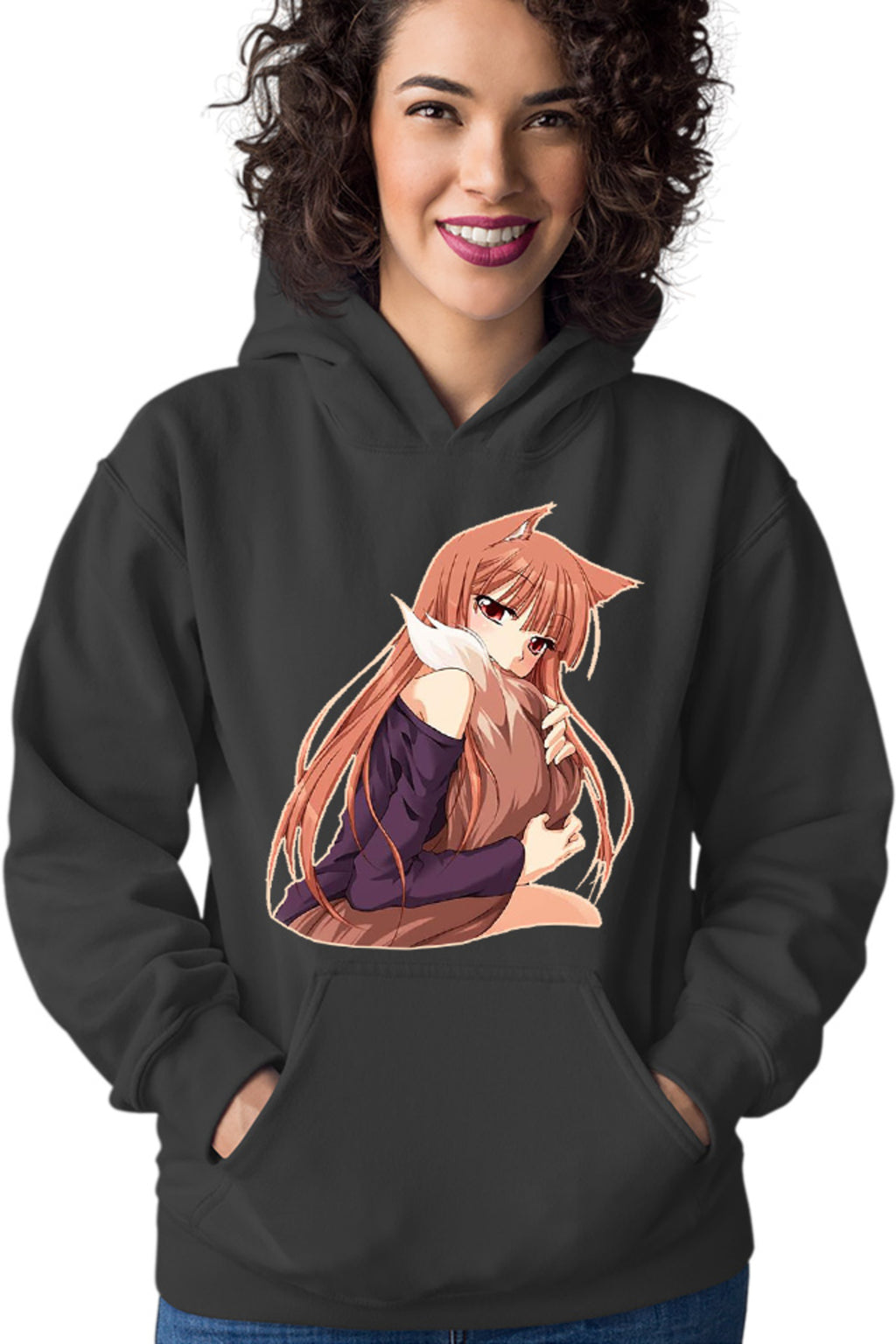 Hanorac dama Spice And Wolf Holo Furry Fluffy Tail Nom