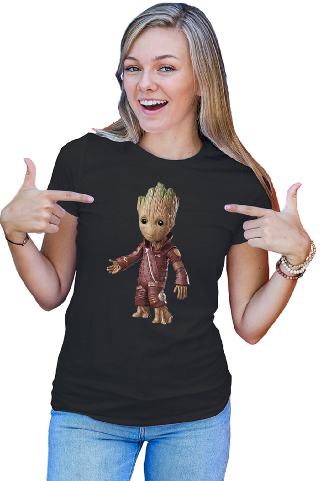 Tricou dama Baby Groot Small Plant Marvel Universe Superheroes