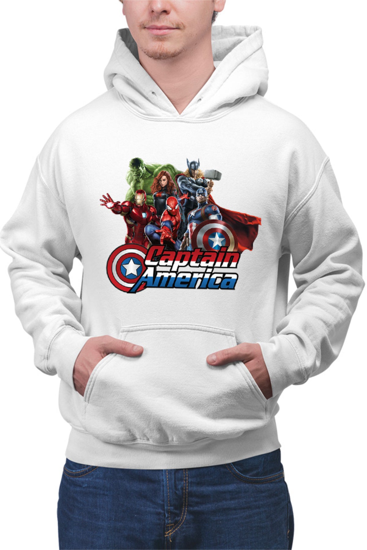 Hanorac barbati Captain America Hulk Iron Man Catgirl Marvel DC Comics
