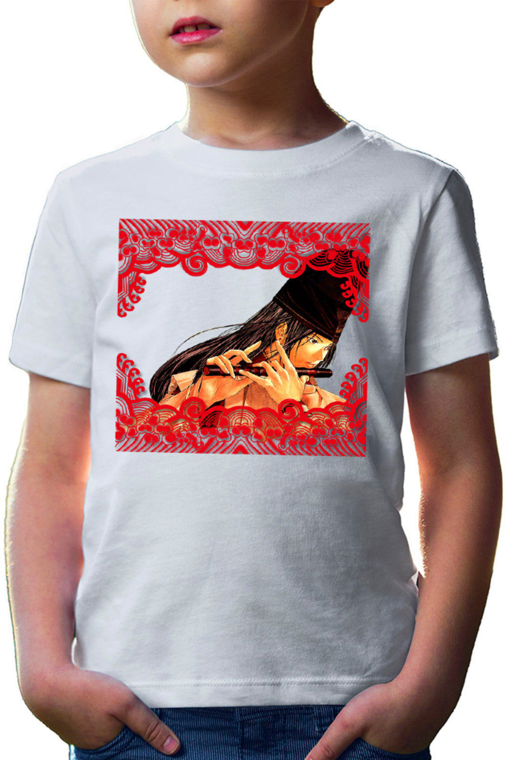 Tricou copii Hikaru no Go Fujiwara no Sai Traditional Japanese Flute