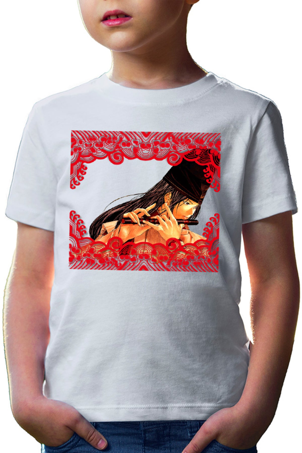 Tricou copii Hikaru no Go Fujiwara no Sai Traditional Japanese Flute