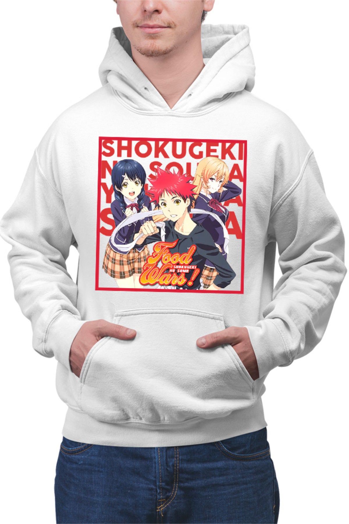 Hanorac barbati Food Wars Souma Megumi Erica Trio Anime Cook