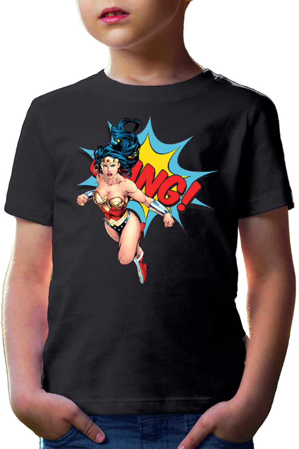 Tricou copii Wonder Woman Bang Super Girl Powers Stunning Marvel Action