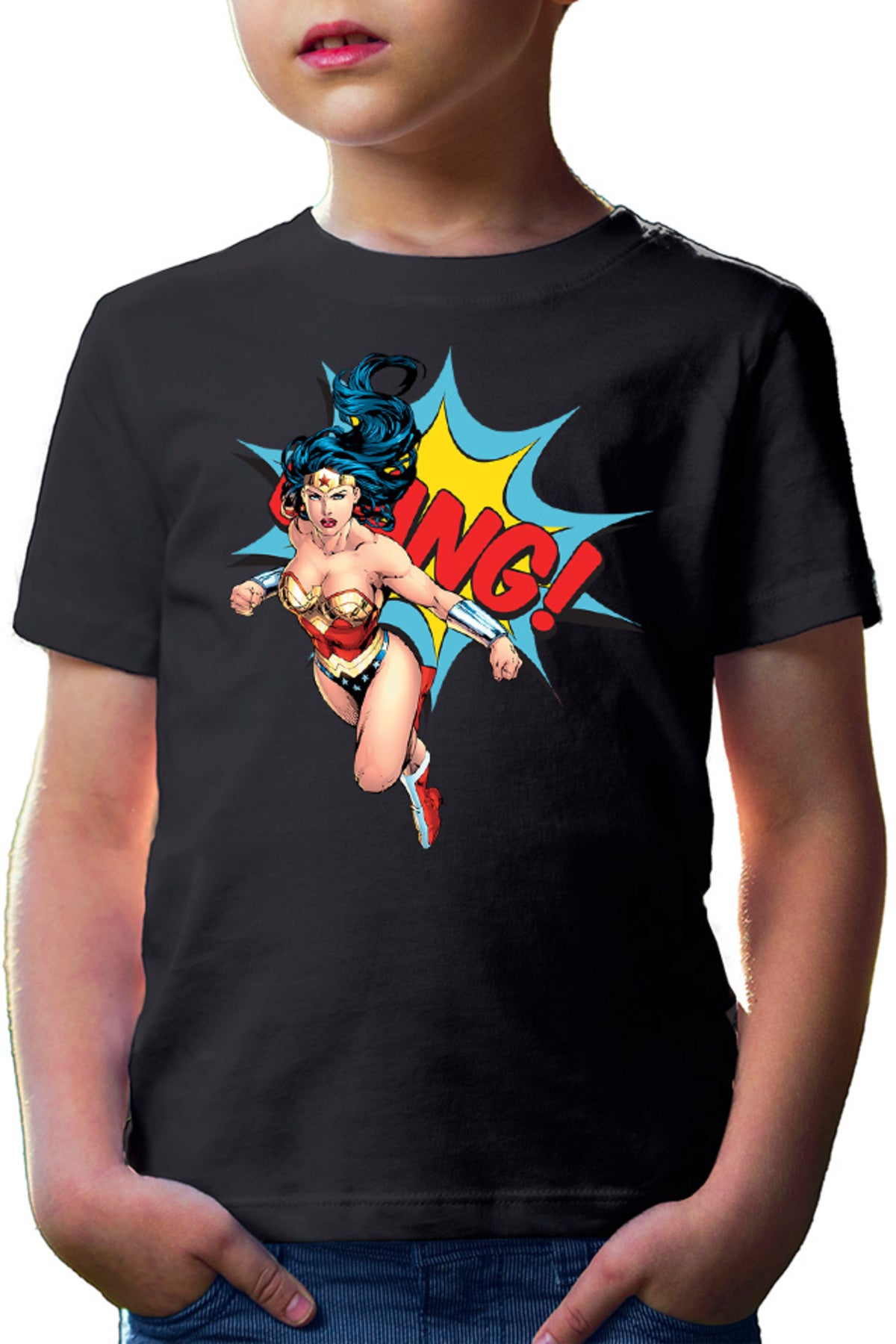 Tricou copii Wonder Woman Bang Super Girl Powers Stunning Marvel Action