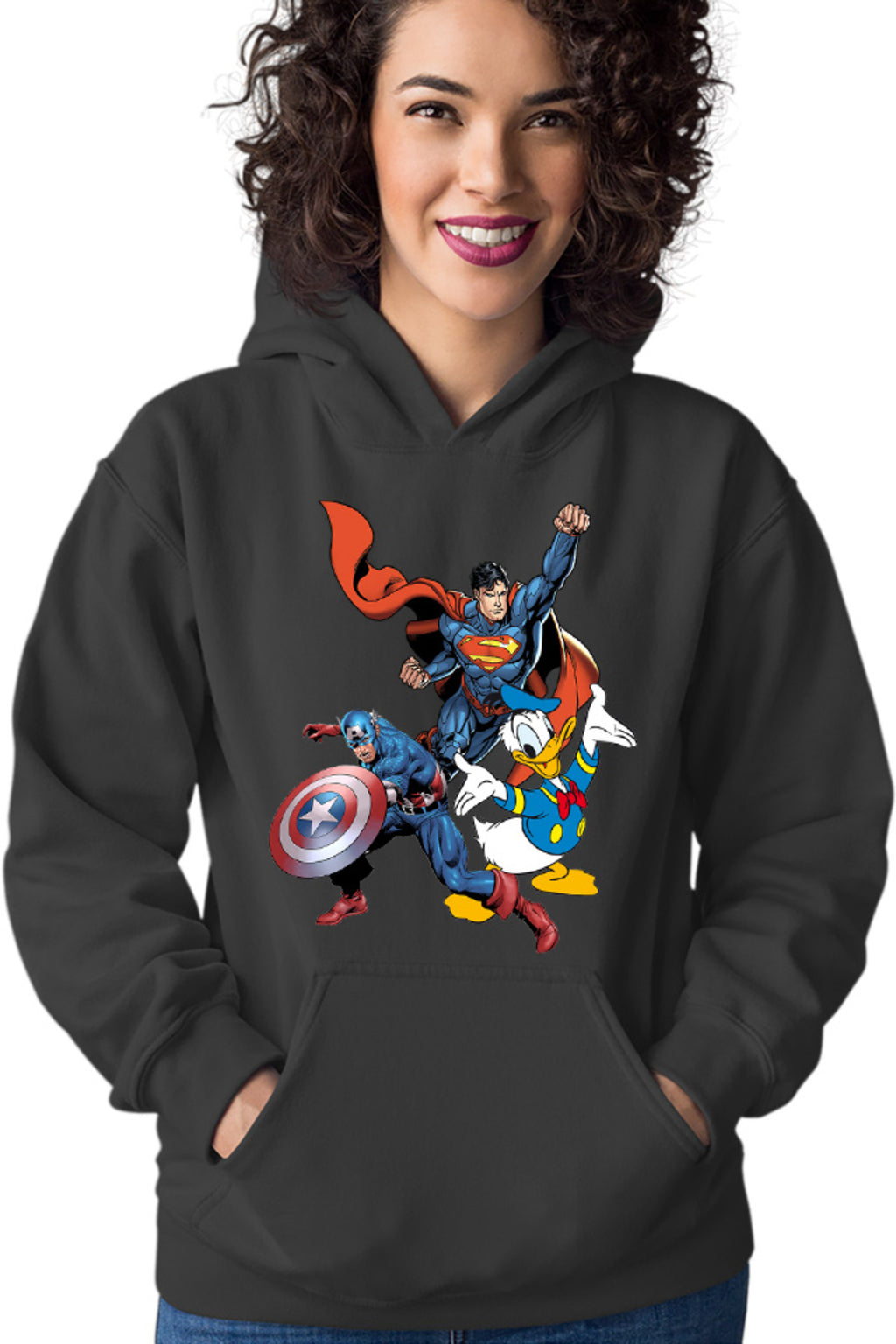 Hanorac dama Captain America Superman Donald Duck Hero Strong Cool