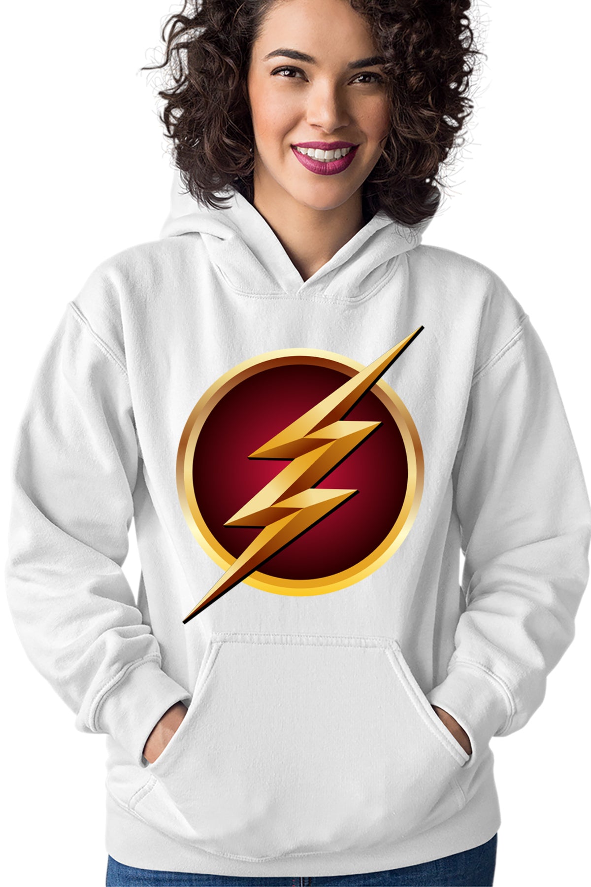 Hanorac dama The Flash Logo Superhero Comics Fast Go