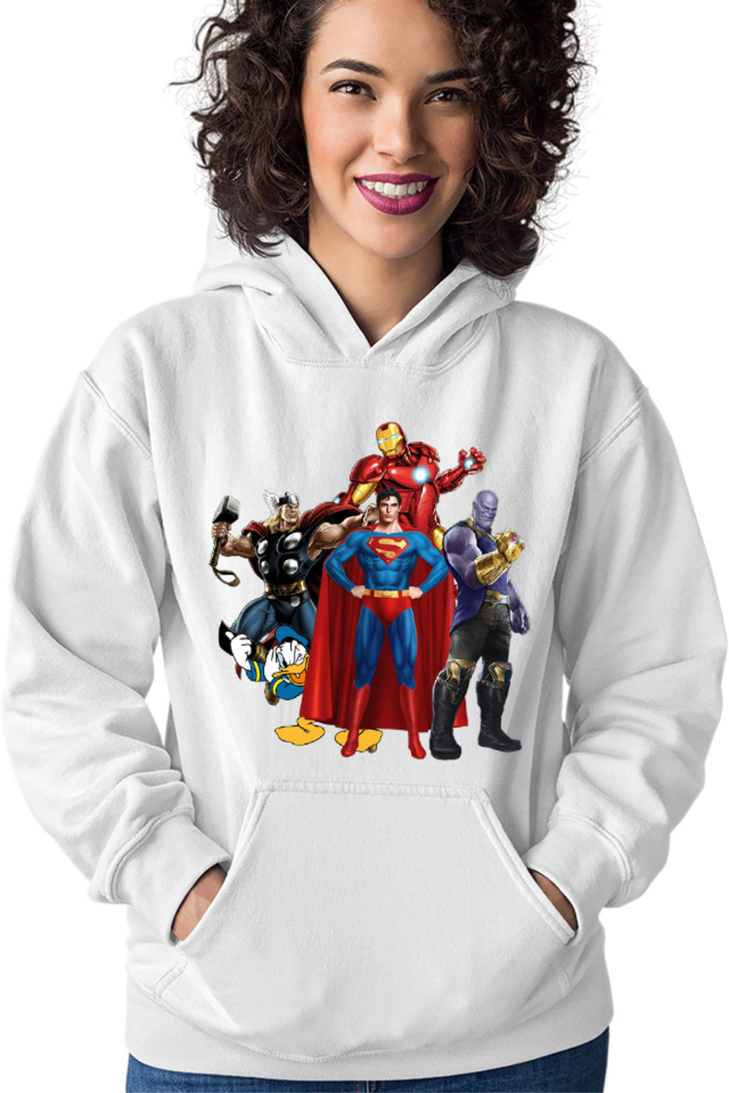 Hanorac dama Thor Donald Duck Superman Ironman Thanos Villian Hero Cool
