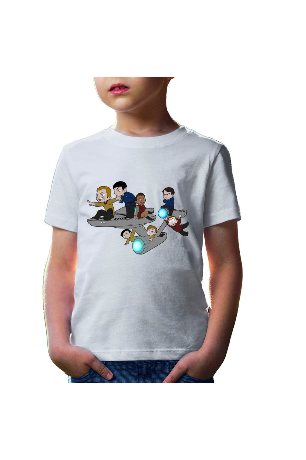 Tricou copii Star Trek Kirk Spock Enterprise Timeline