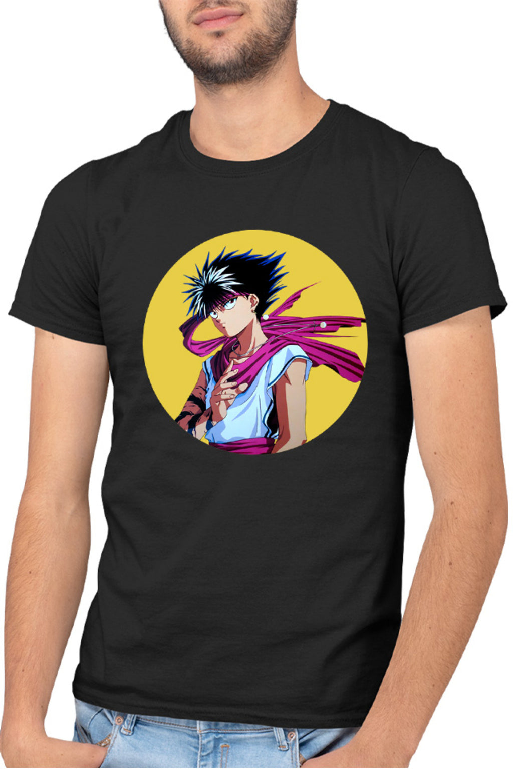 Tricou barbati Yu Yu Hakusho Hiei Powers Mangaka Season