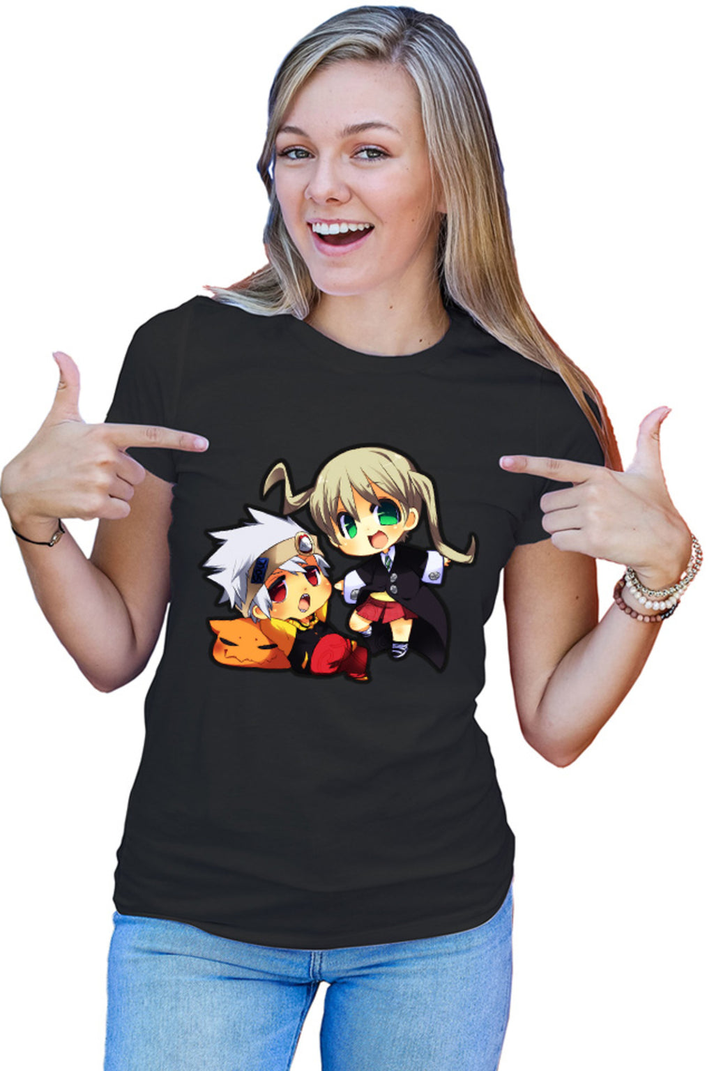 Tricou dama Soul Eater Soul Maka Chibi Fight Action Trap