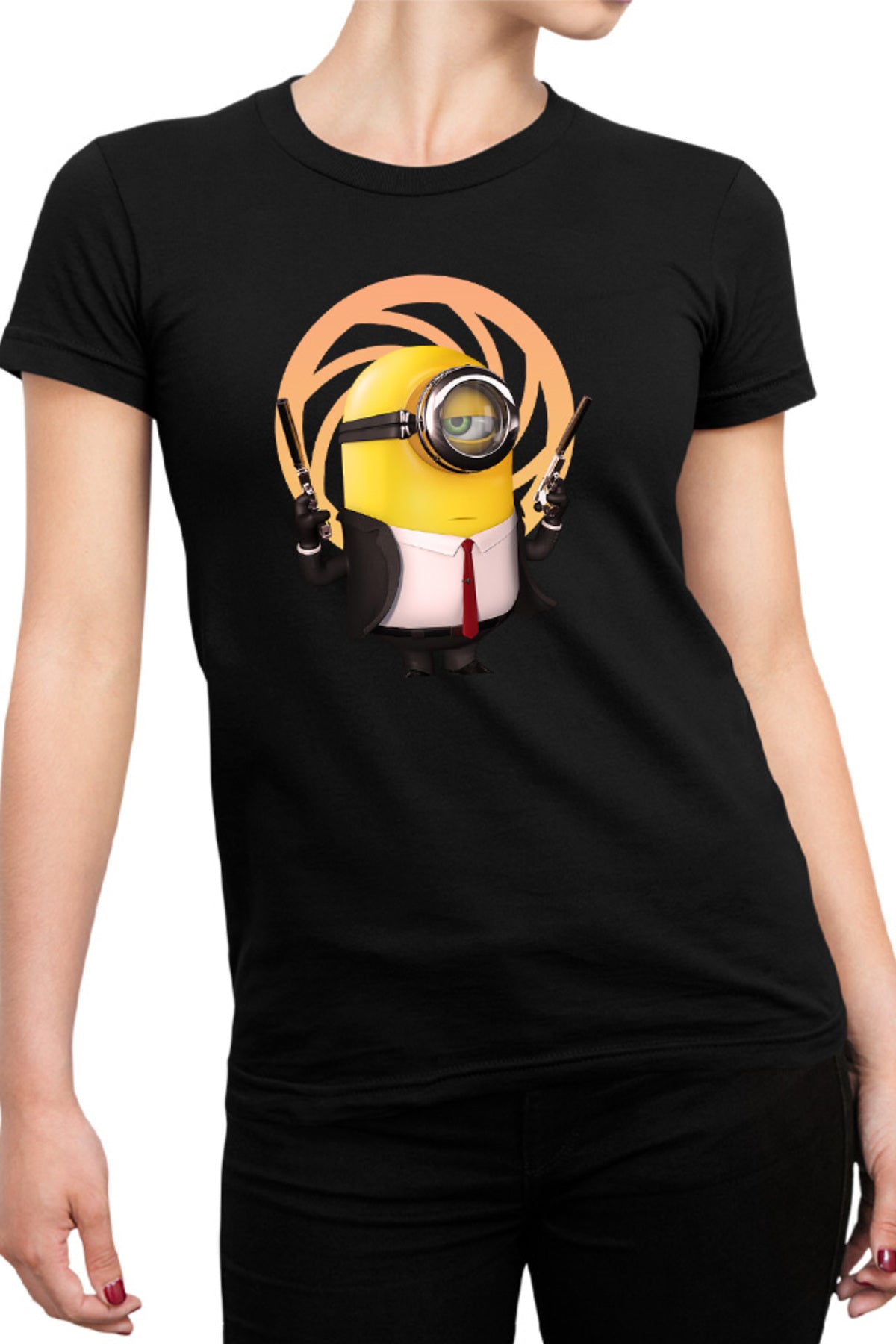 Tricou dama James Bond Minions Funny Animation
