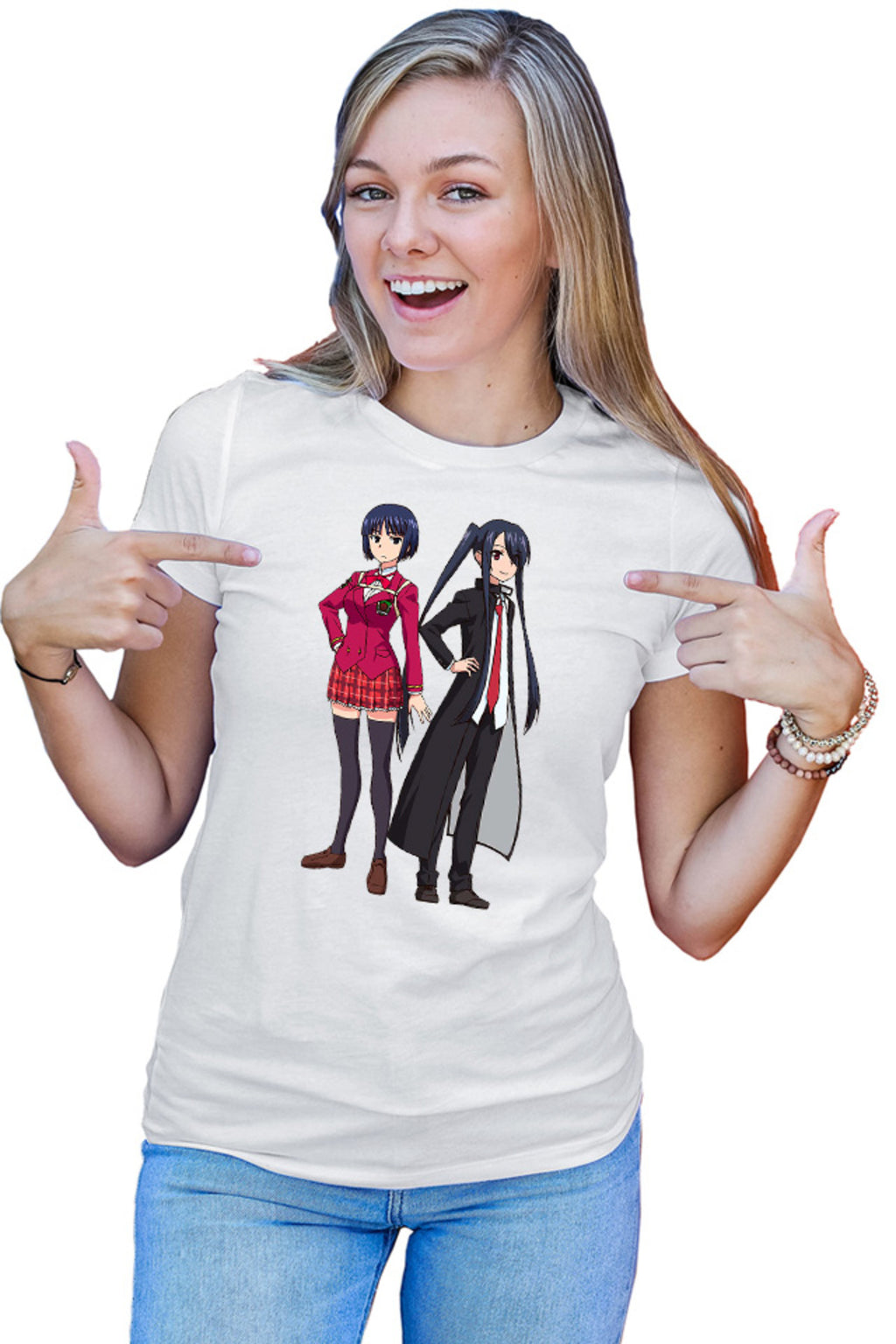 Tricou dama UQ Holder Kuroumaru Orte School Uniform Anime Girl