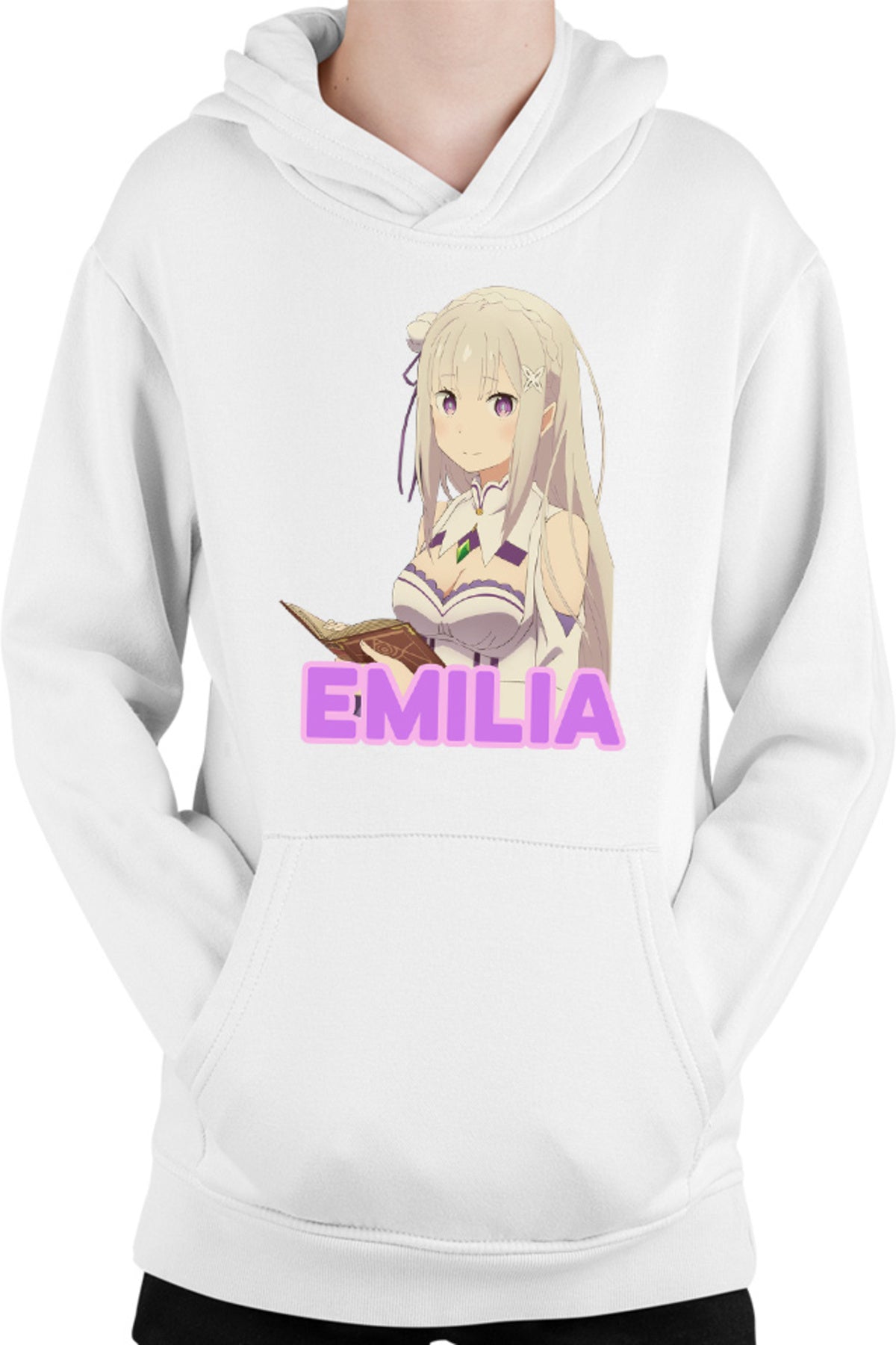 Hanorac copii Re Zero Emilia Cat Magical Princess Kind Wizard Time