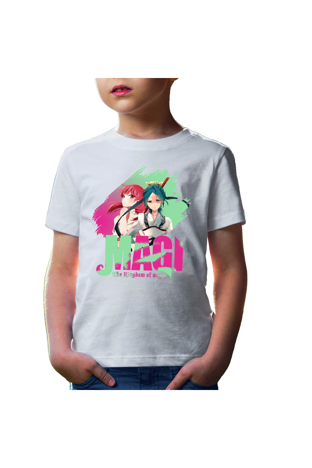 Tricou copii Magi The Labyrinth of Magic Morgiana Hakuryuu Logo Brush