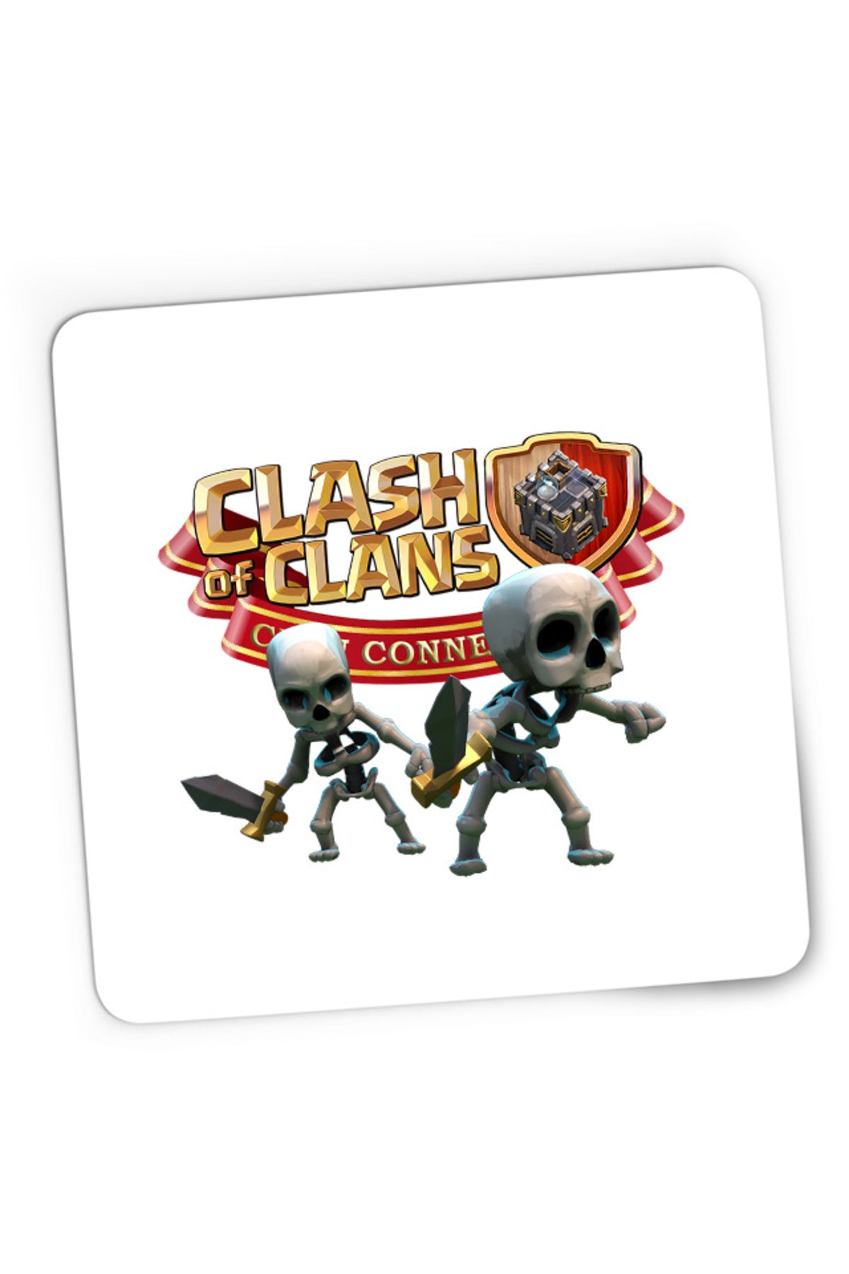 Mousepad Gaming Clash of Clans Skeletons Team Tank Sword Fighters Logo, 21x19 cm
