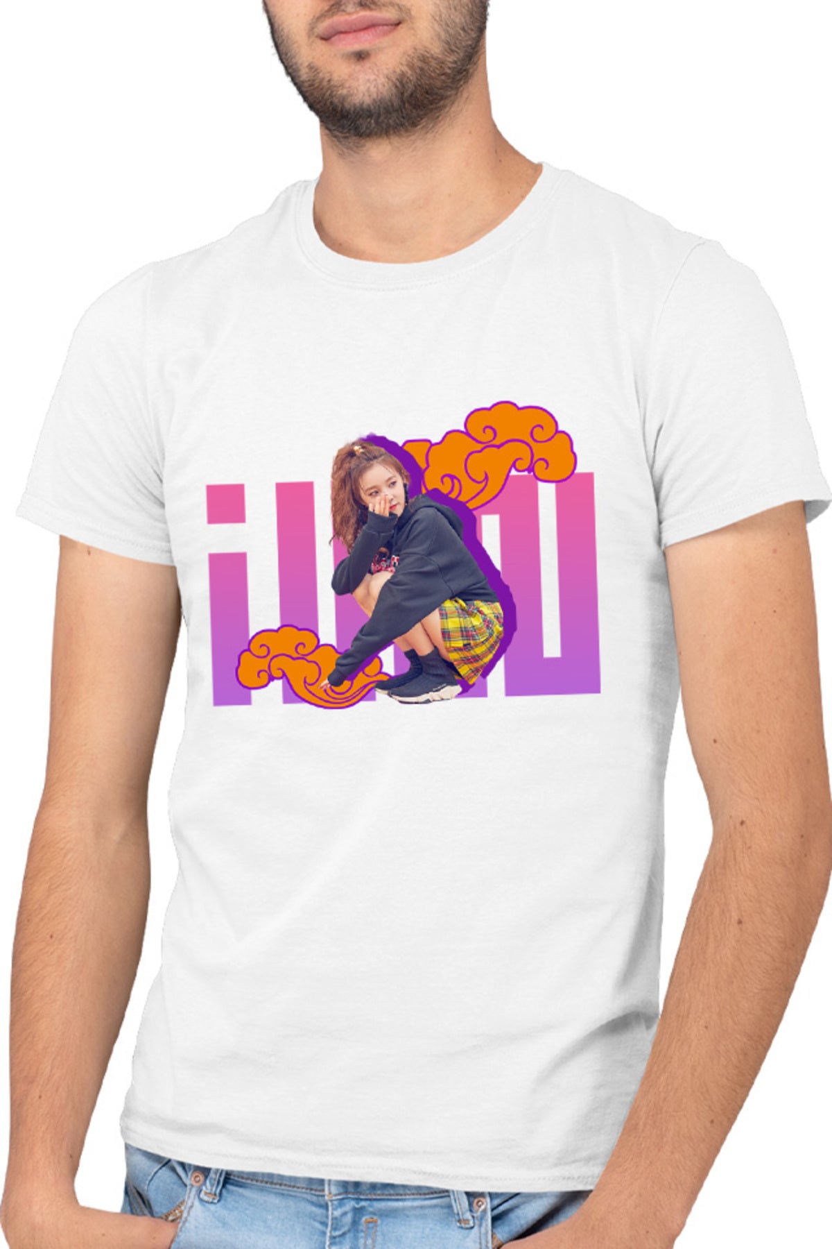 Tricou barbati I-DLE Clouds Chinese Korean Minimalist Cute