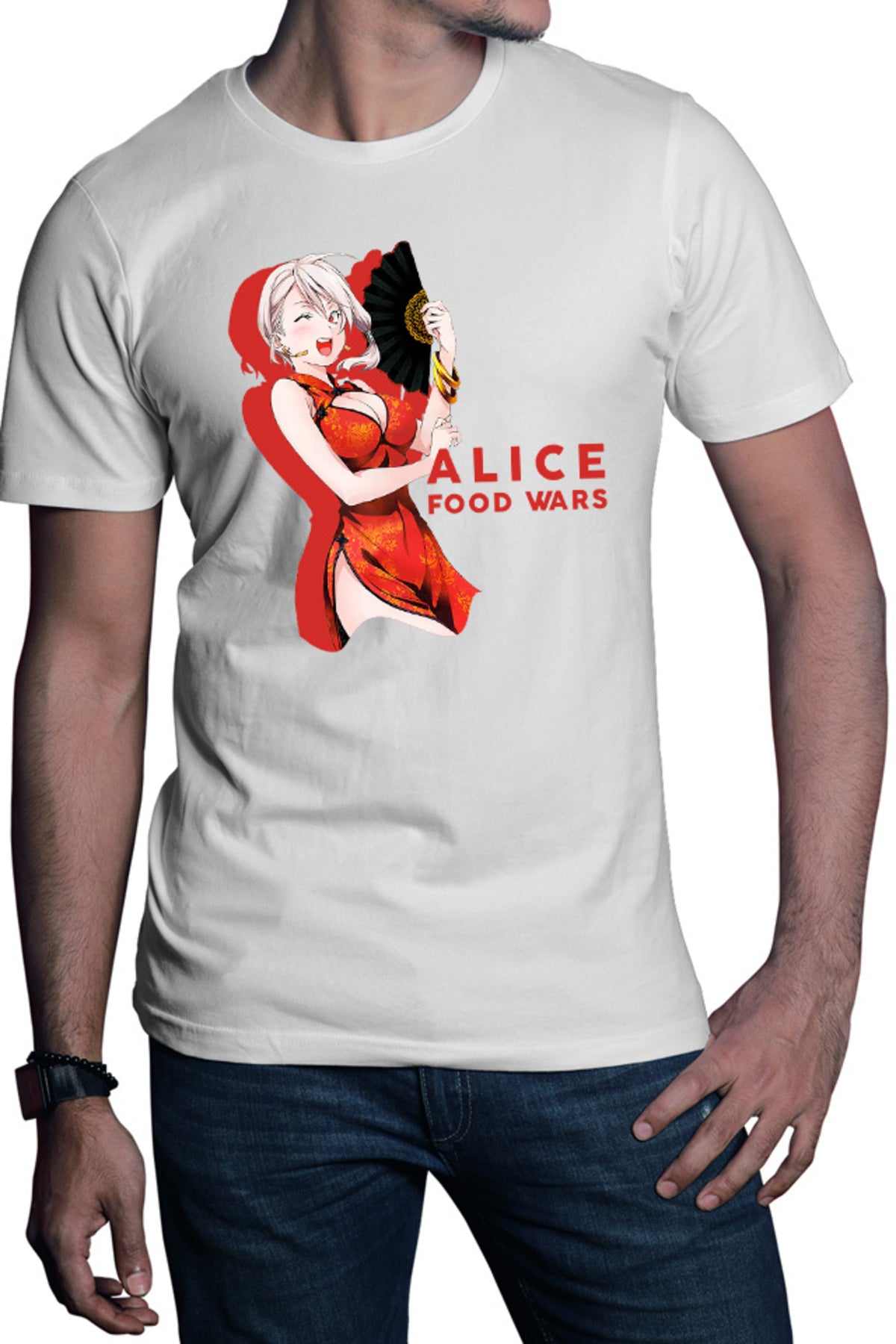 Tricou barbati Food Wars Alice Fan Chinese Dress Animeuri