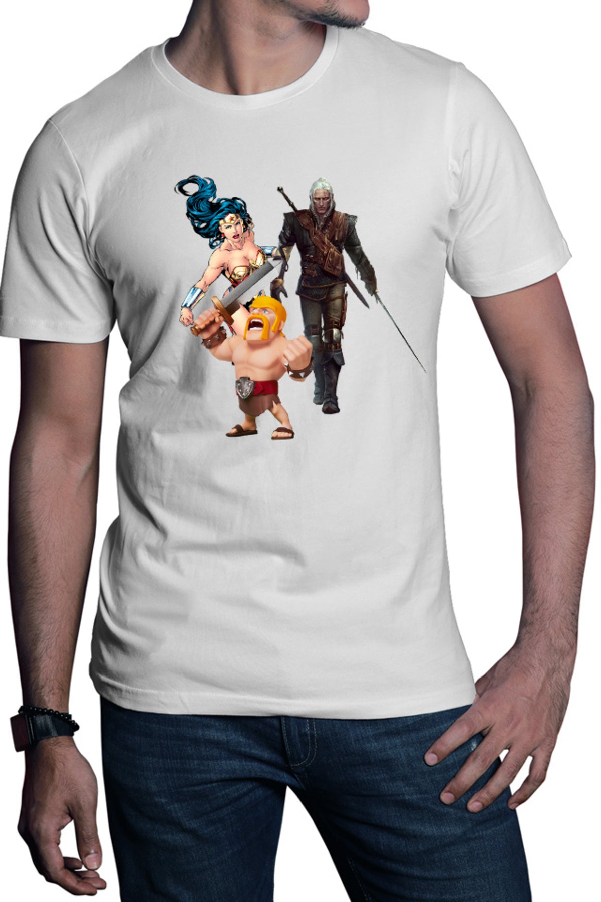Tricou barbati Clash of Clans Witcher Wonder Woman Infantry