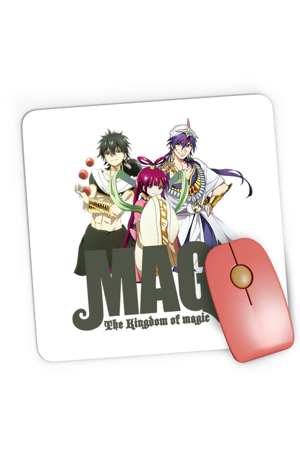 Mousepad Gaming Magi The Labyrinth of Magic Kougyoku Queen Judar Sinbad Trio, 21x19 cm