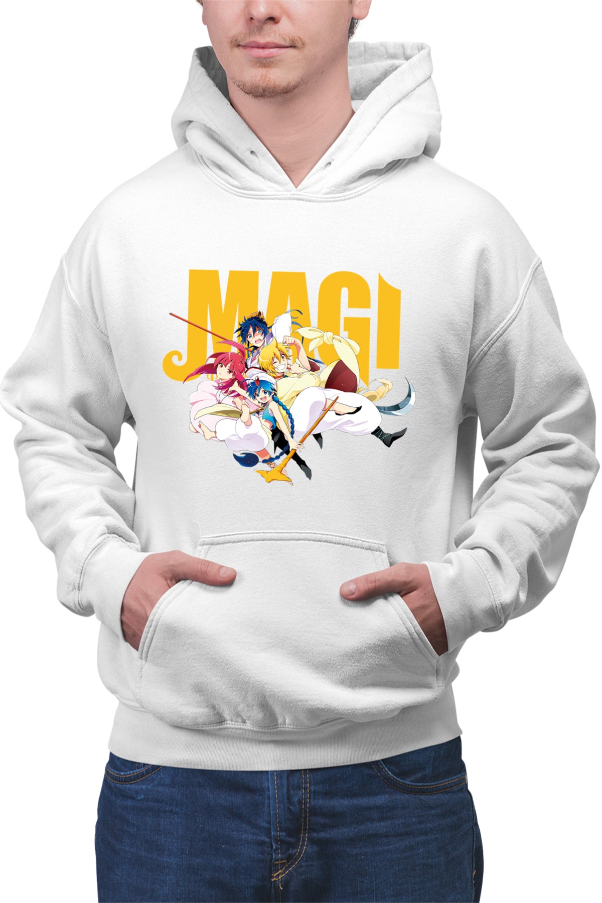 Hanorac barbati Magi The Labyrinth of Magic Protagonists Group Weapon Pose