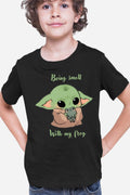 Tricou copii Baby Yoda Frog Eat Kawaii