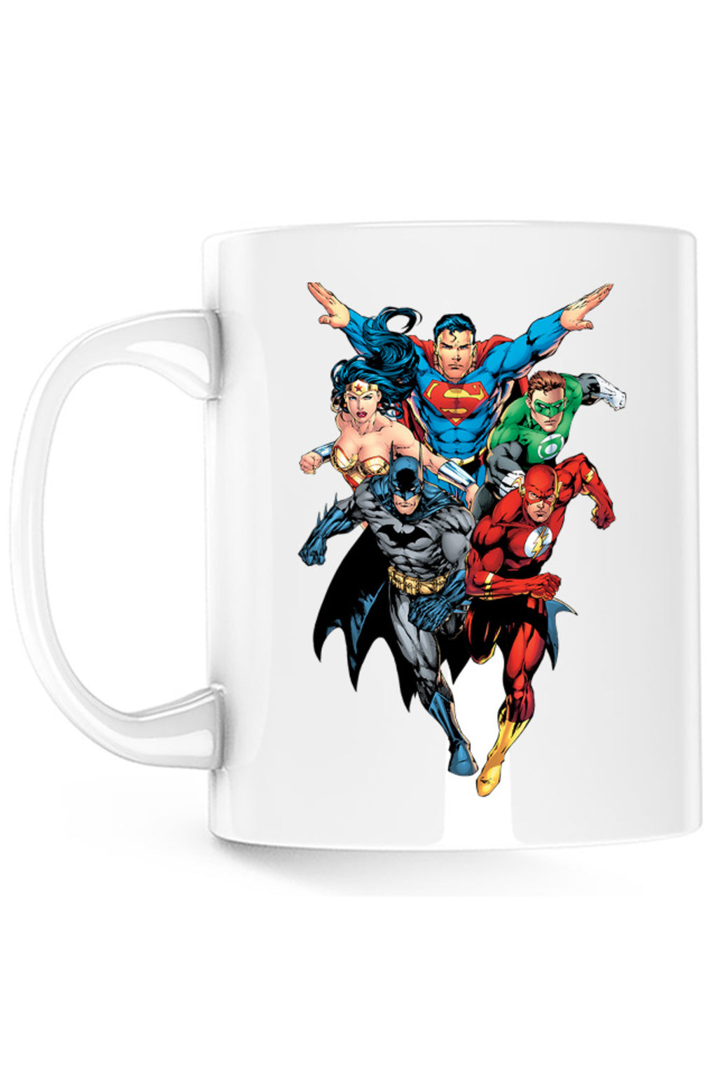 Cana Wonder Woman Avangers Justice League Batman Ironman Flash, alba, 330 ml