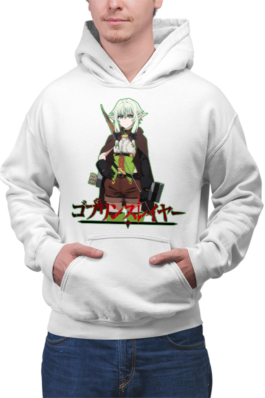 Hanorac barbati Goblin Slayer Magical Elf Bow Archer Otaku Demon
