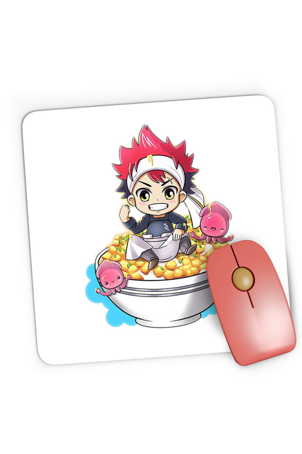 Mousepad Gaming Food Wars Chibi Souma Rice Bow Anime Kage, 21x19 cm