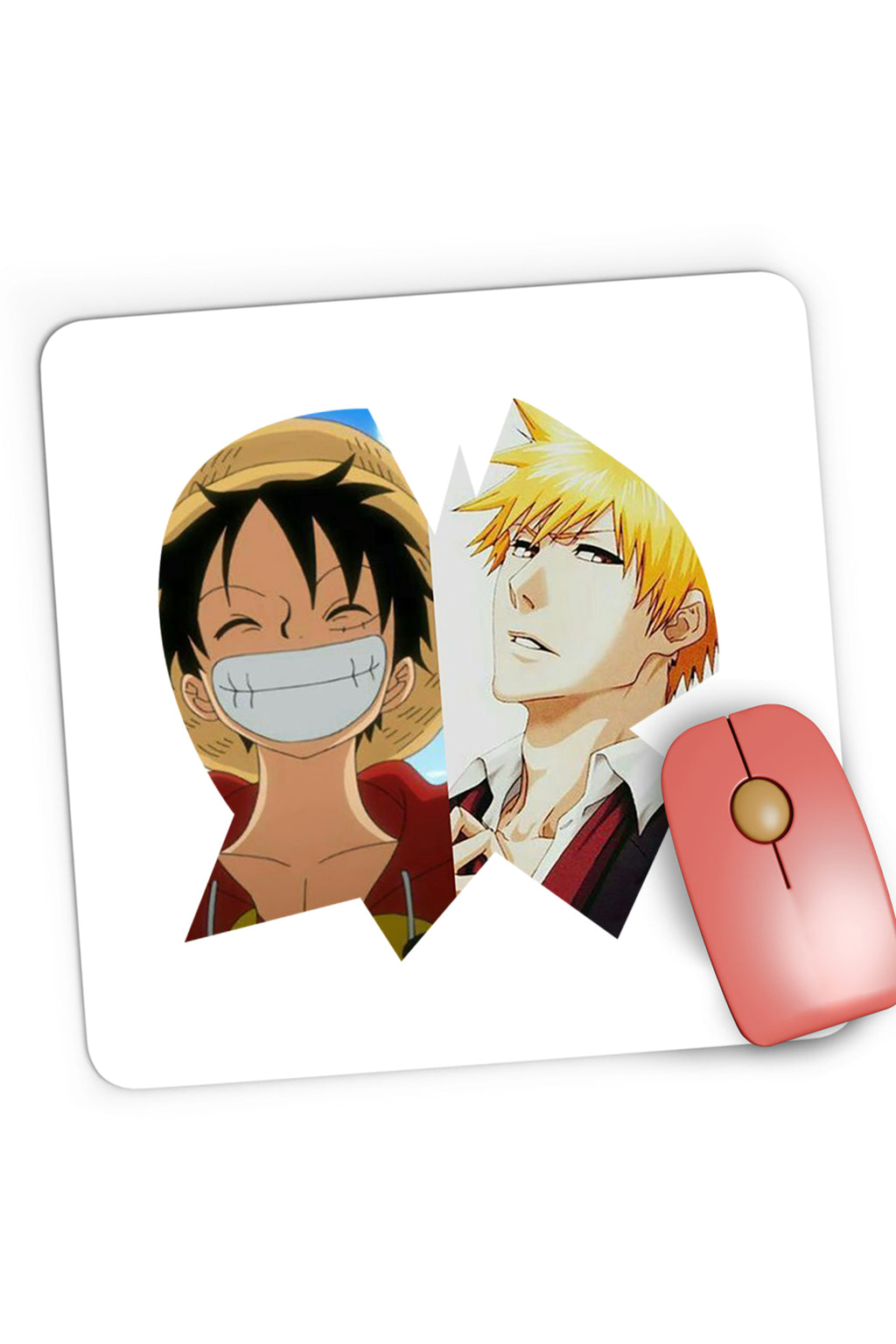 Mousepad Gaming Bleach Ichigo One Piece Luffy Anime Manga, 21x19 cm