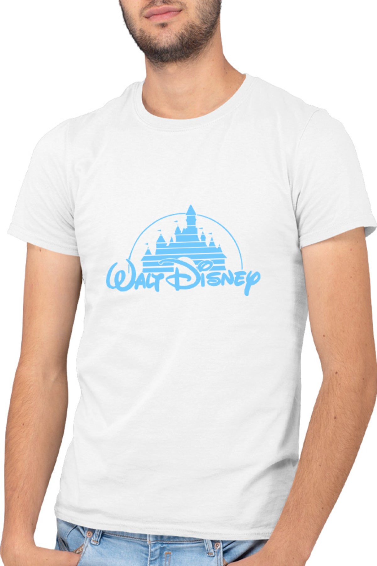 Tricou barbati Mickey Mouse Walt Disney Logo Castle
