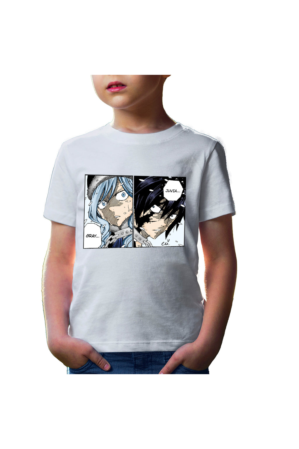 Tricou copii Fairy Tail Otaku Manga Gray