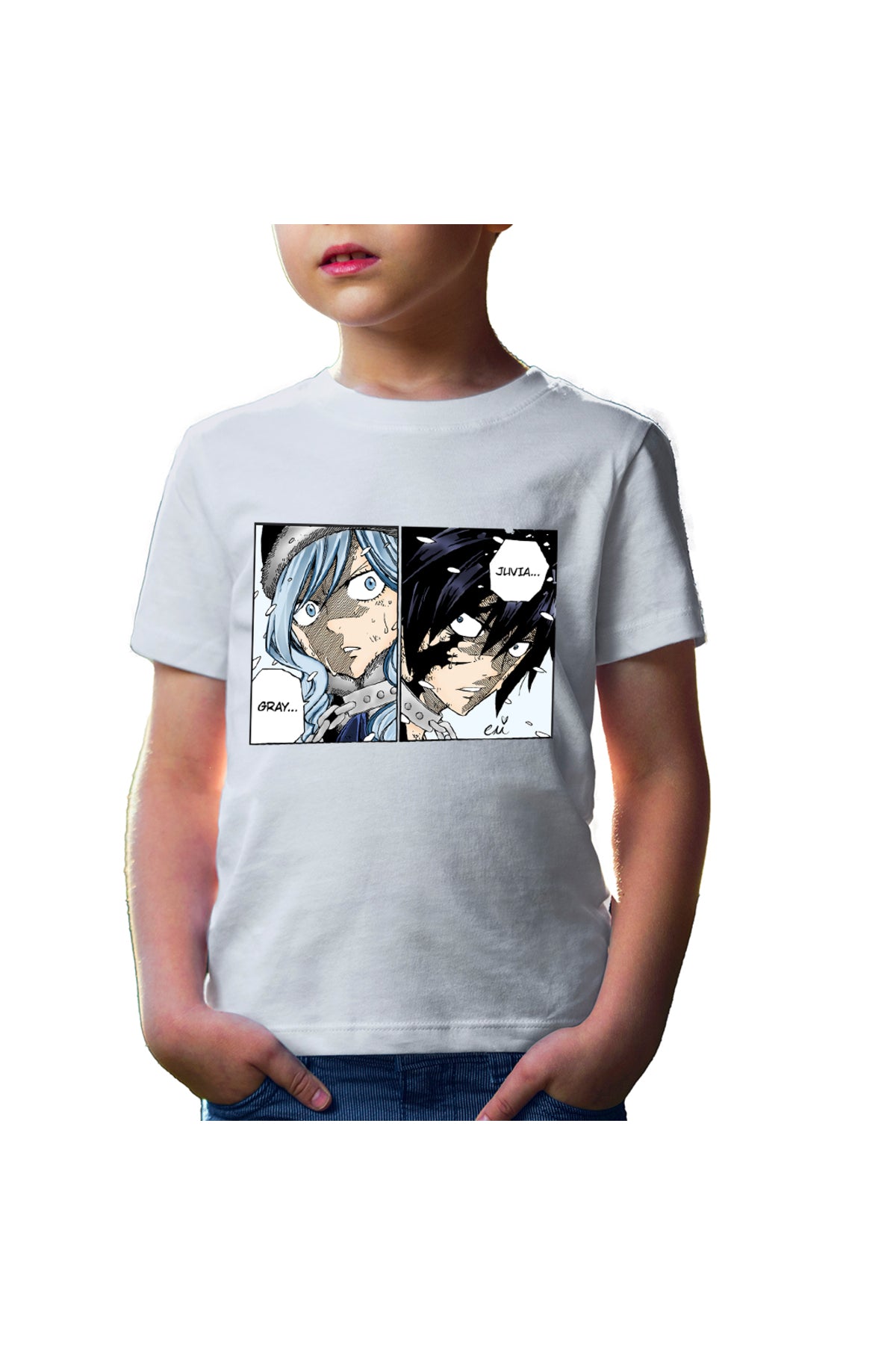 Tricou copii Fairy Tail Otaku Manga Gray
