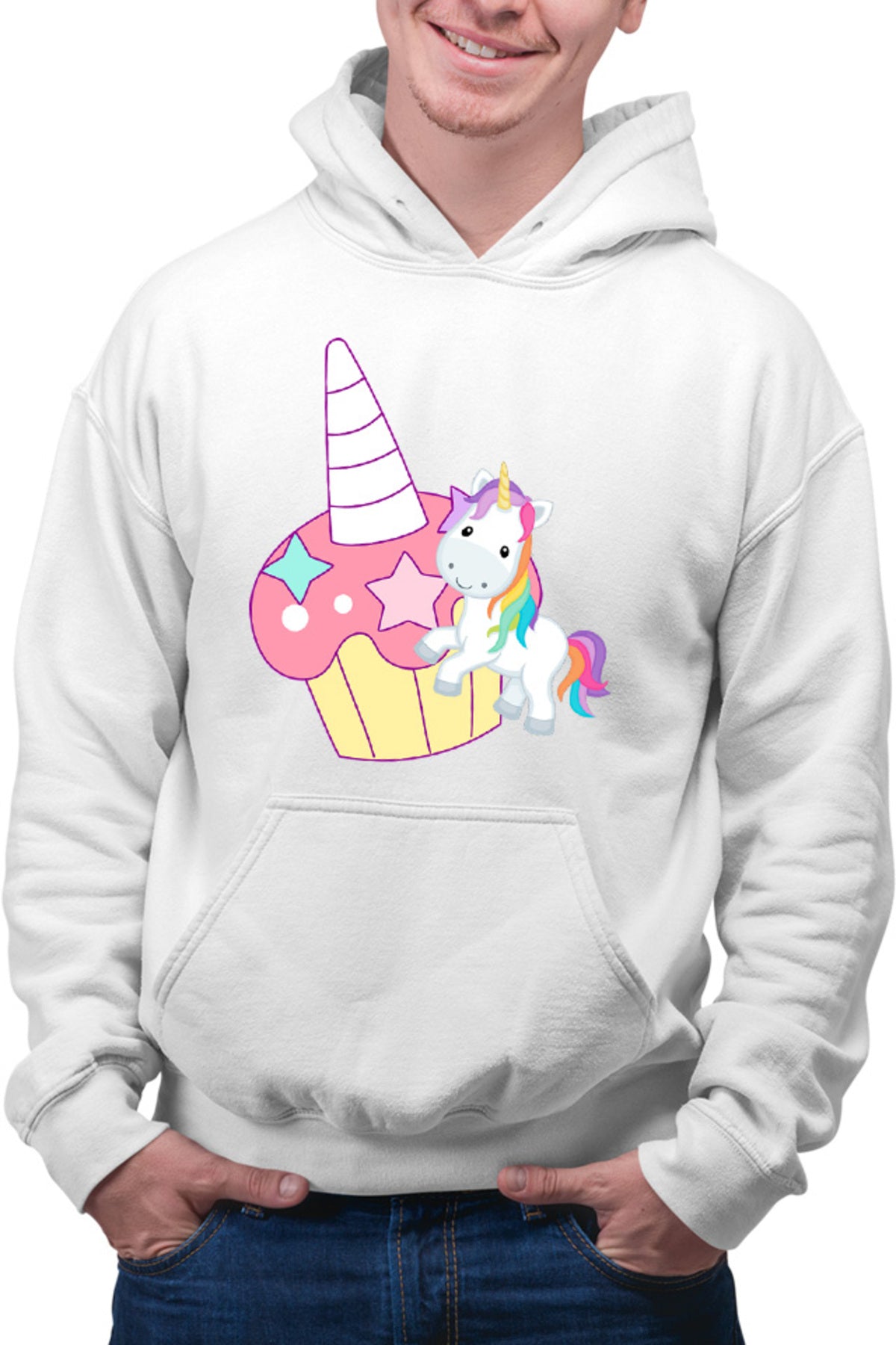 Hanorac barbati Unicorn Squad Muffin Colorful Luck