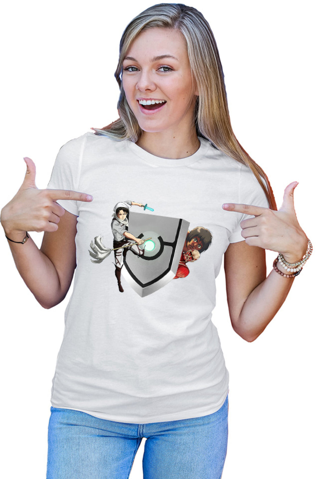 Tricou dama Rising of the Shield Hero Levi Attack on Titan Collosal Clean Naofumi