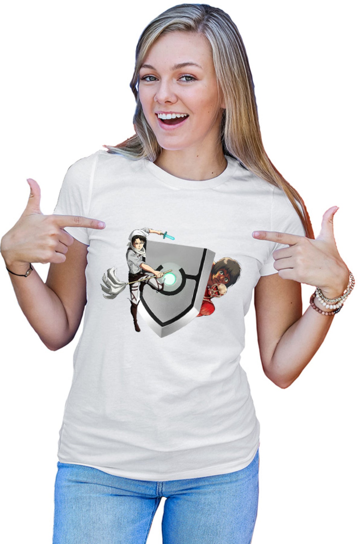 Tricou dama Rising of the Shield Hero Levi Attack on Titan Collosal Clean Naofumi