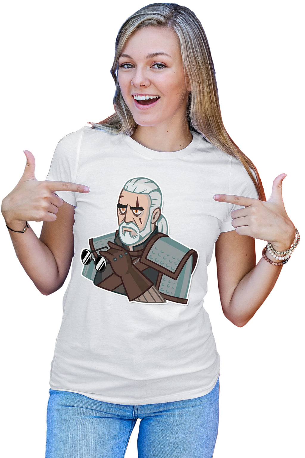 Tricou dama The Witcher Andrzej Sapkowski Wild Hunt Video Game